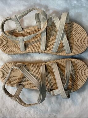 Women’s Neutral Beige Rope-Strap Sandals